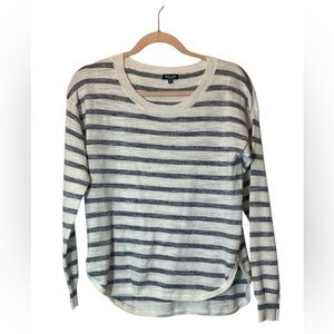 Splendid Navy and White Knit Striped Lounge Top Size XS Nautical Comfy Cozy